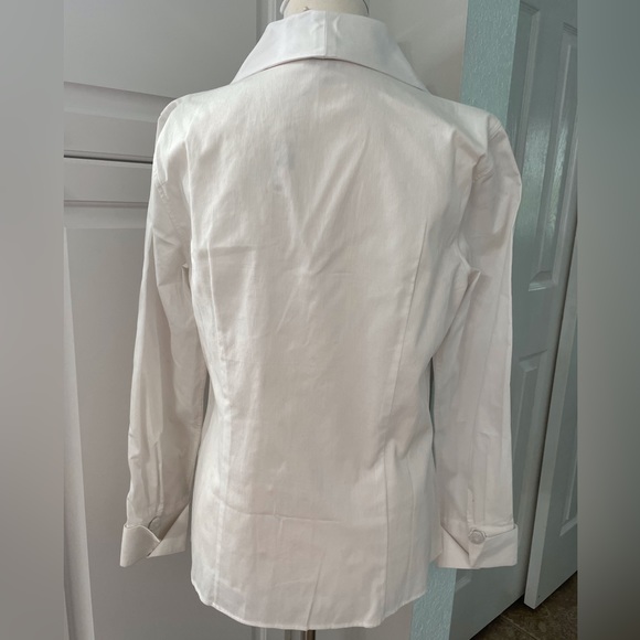 Talbots White Cotton Button-Down Shirt Top - Picture 2 of 8